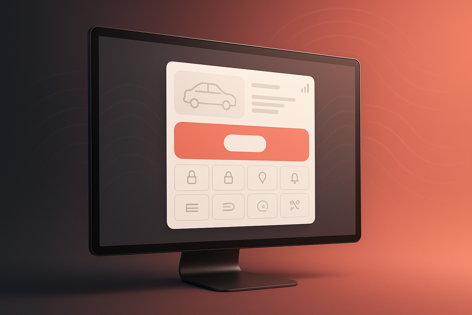 IoT device management panel showing connected trackers, command history, and device state overview